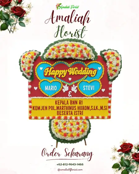 Papan Bunga Pernikahan Kali Cinta
